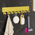 pickpiff Key Holder Wall Mount, Adhesive Key Rack with 8 Hooks Hanger for Car Key Ring, Metal Key Chain Organizer, Gold 1 Pack - Image 5