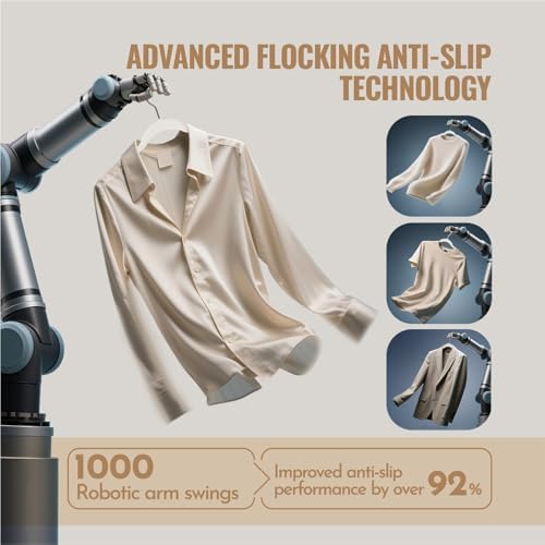 Sishynio Velvet Hangers 30 Pack, Slim Flocked Clothes Hangers White - Image 3