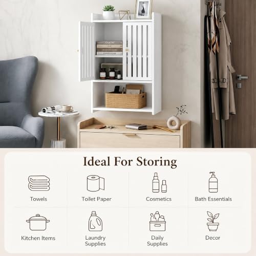 HAYOFAMY 4-Tier Wall Bathroom Storage Cabinet 7.9" D x 15.7" W x 23.6" H - Image 6