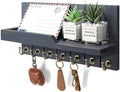 Rebee Vision Key Holder Wall Mount with 7 Hooks for Home Decor, Royal Blue by REBEEVISION