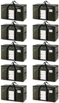 TAILI 10 Pack Green Extra Large Moving Bags,Storage Bag with Visible Window by TAILI