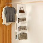 HAN SHENG 8-Pocket Clear Hanging Organizer, Handbag Storage, White, 2 Pack - Image 4