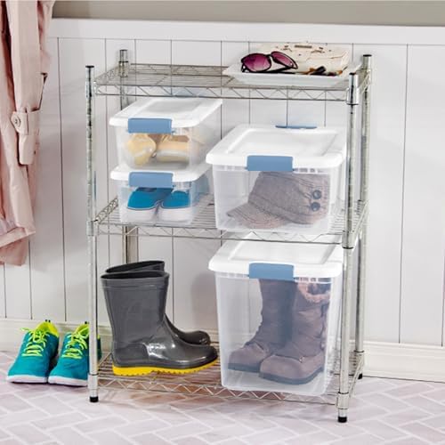 Sterilite Latching Box with Lids for Home and Office, 25 Quart, 24-Pack | Heavy-Duty and Stackable Plastic Containers with Latches for Closet, Cabinet, Bedroom, Bathroom and Dorm Room Organization - Image 4