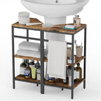 CADUKE Pedestal Sink Storage, 2 Pack Bathroom Under Vanity Storage Shelf by CADUKE