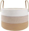 JMvicyroam 115L Extra Large Machine Washable Cotton Rope Blanket Basket by JMvicyroam