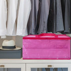 Vieshful Pink 90L Clear Clothes Storage Bag with Zipper 3 Pack - Image 6