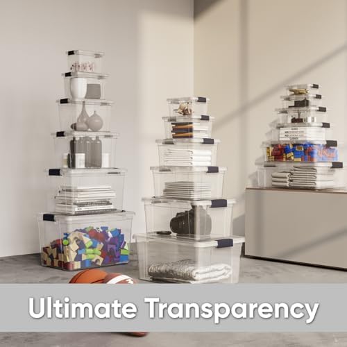 Superio 26.5 Quart Clear Plastic Storage Boxes with Lids, Stackable Organizer Containers, BPA-Free Storage Bins for Home, Office, School & Dorm, 2 Pack - Image 5