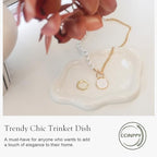 CCINPPY Ceramic Cloud Jewelry Tray Trinket Dish Key Bowl Nightstand Decor - Image 4