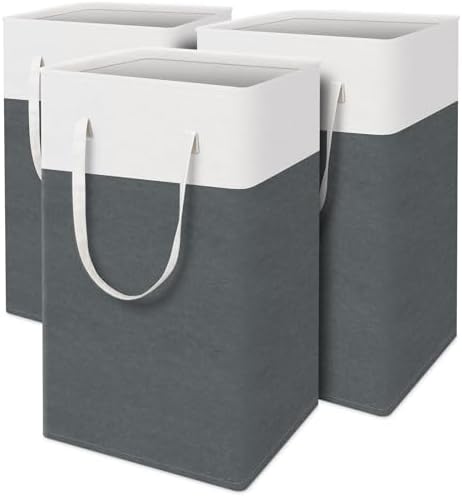 TasticTotes Laundry Basket 3 Pack, Laundry Hamper, 88L-Grey by Unknown
