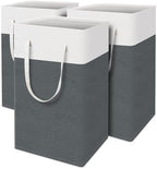 TasticTotes Laundry Basket 3 Pack, Laundry Hamper, 88L-Grey by Unknown