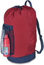 Dalykate Backpack Laundry Bag, Laundry Backpack with Shoulder Straps and Mesh Pocket Durable Nylon Clothes Hamper Bag with Drawstring Closure Red by Dalykate