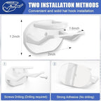 Niunuerga 24 Pack Hat Hooks for Wall, Strong Adhesive Hat Rack for Baseball Caps, Minimalist Hat Organizer Display for Home Decor, Hat Hold Hanger for Wall, Door, Closet, No Drilling (White) - Image 3