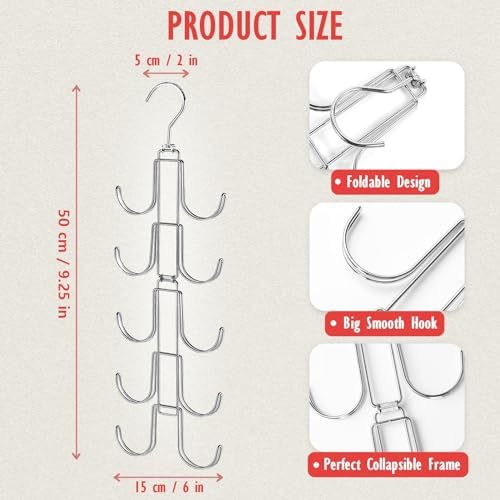 2 Pack Purse Organizer for Closet: Upgraded Purse Hanger with Large Hooks - Image 5