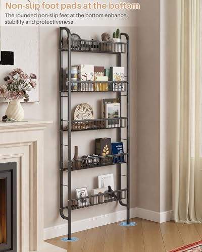 UMDONX Narrow 5-Tier Behind-the-Door Bathroom Storage Rack - Image 5