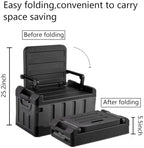 60L Foldable Seatable Camping Box Storage Bins with Lids Trunk Organizer - Image 2