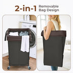 Rolling Laundry Basket with Wheels, 160L Rolling Laundry Hamper with Wheels - Image 5
