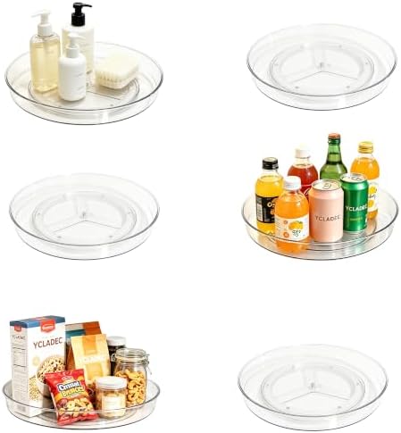 6 Pack Lazy Susan 10.6" Turntable Organizer Pantry Cabinet by YCLADEC