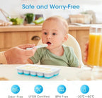 DOQAUS Ice Cube Tray with Lid and Bin,4 Pack Ice Cube Trays for Freezer - Image 3