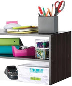 Whitmor Stackable 31" Extra Wide 2-Shelf Storage Organizer, Espresso，2 Pack - Image 3