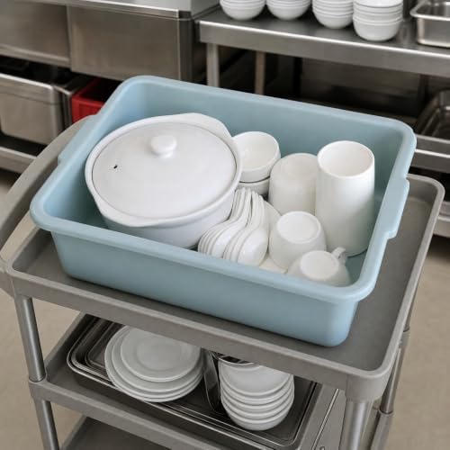 Xyskin 13 L Plastic Commercial Bus Tubs, Utility Tote Bus Box, 4-Pack - Image 6