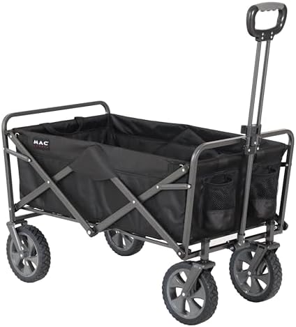 Mac Sports Collapsible Folding Outdoor Utility Wagon, Black - Image 3