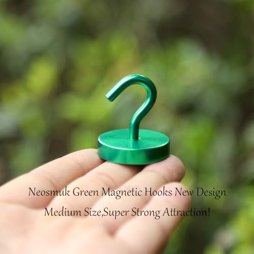 Neosmuk Magnetic Hooks Steel Tube Design for Cruise,130lb+ Green,10 Pack - Image 2