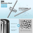 Corner Shower Caddy Tension Pole: Stainless Steel Rustproof 4-Tier Shower Organizer - 47-121 inch Adjustable Bathroom Shelves for Bathtub Shampoo Storage - Tension Rod Floor Standing Bath Rack - Image 5