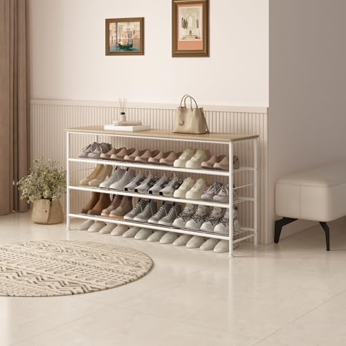 SUOERNUO 4 Tier Extra Long Shoe Rack Organizer Storage for Closet Entryway - Image 2