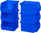 Akro-Mils 30210 AkroBins Plastic Storage Bins, 5"x4"x3", Blue, 6-Pack - Image 4
