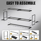 Heavy Duty Power Tool Organizer Wall Mount, Metal Tool Storage Rack Loads 320lbs, 8 Cordless Drill Holder 3 Layer for Garage, Workshop, Tool Room, Gift for Men - Image 7