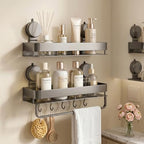 Aluminum Shower Caddy(2-Pack Gray),Shower Shelves for Wall. by Unknown