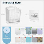 Lae Nuvole Clear Adhesive Wall Organizer Bins, Cabinet Door Storage, 4 Pack - Image 2