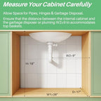 Under Sink Organizer, 1-Pack Pull Out Cabinet Organizer 2 Tier Metal Slide Out Storage Shelf Rack, L-Shaped Adjustable Height,Mesh Sliding Drawer for Kitchen, Bathroom, Laundry, Pantry, Green, XL - Image 2