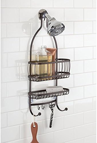 iDesign 61971 York Lyra Hanging Shower Organizer - 10" x 4" x 22", Bronze - Image 4
