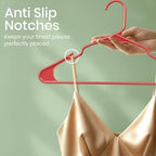 Utopia Home Plastic Hangers 50 Pack – Space Saving Clothes Hanger Red | Durable & strong | Closet organizer & storage | Ideal for apartments, dorms & stocking stuffers - Image 3