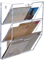 MyGift 3 Tier Acrylic Mail Sorter Wall Mounted Letter Holder Rack by MyGiftHome