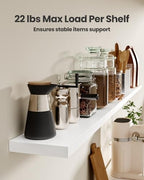 Amada 47.2" Floating Shelves for Wall Decor & Storage, Set of 3, White - Image 5
