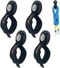 Heavy Duty Magnetic Hook, Magnetic Tool Holder, Magnetic Garage Hooks, Extension Cord Strap for Cable, Rope, Wire Storage in Garage,Workshop,RV,Pick-up(Dia.2.59" Magnet * 4Pcs) by Juformin