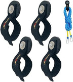 Heavy Duty Magnetic Hook, Magnetic Tool Holder, Magnetic Garage Hooks, Extension Cord Strap for Cable, Rope, Wire Storage in Garage,Workshop,RV,Pick-up(Dia.2.59" Magnet * 4Pcs) by Juformin
