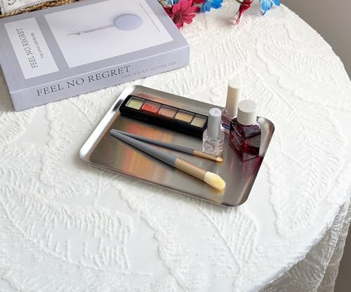 3 Pack Small Stainless Steel Tray, 8x6 Inches Silver Tray - Image 3