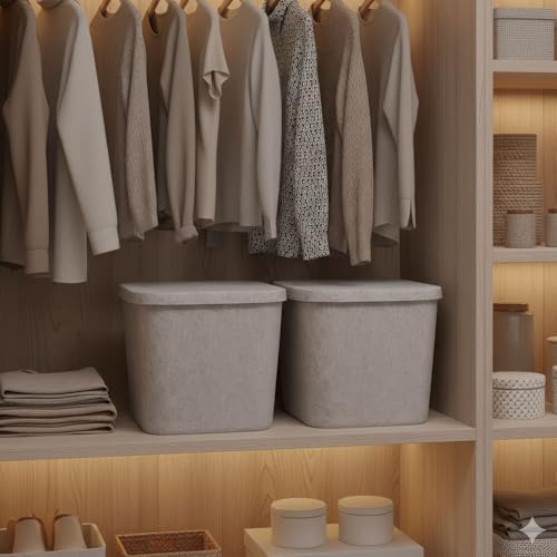 Welaxy Hide Storage Felt Bin Oatmeal Shelf Basket Cubic Container Closet - Image 4
