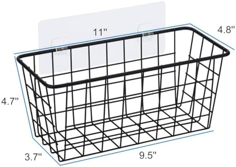 Toplife Adhesive Hanging Wall Baskets,Kitchen Cabinet Door Organizer 2 Pack - Image 2