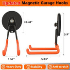 MUTUACTOR Updated 2PCS 40lbs Heavy Duty Magnetic Garage Storage Hooks - Image 5