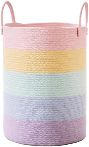 80L Extra Large Rainbow Hamper Laundry Basket for Girls Kids by MOJOSCEND