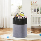 Laundry Basket,Woven Cotton Rope Laundry Hamper,Versatile Storage for Dirty Clothes,Baby Toys,and Blankets in Bathroom, Nursery,and Living Room (Black, 80L) - Image 6