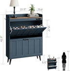 ChooChoo Shoe Storage Cabinet with 2 Flip Drawers and Deodorizer - Image 3