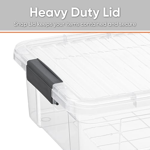 Superio 22.5 Quart Clear Plastic Storage Boxes with Lids, Stackable Organizer Containers, BPA-Free Storage Bins for Home, Office, School & Dorm, 10 Pack - Image 3