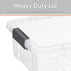 Superio Storage Bins with Lids, Clear Plastic Containers for Organizing, Stackable Totes, BPA Free, Odor Free, Organizer Boxes for Home, and Dorm (2 Pack, 22.75 Qt) - Image 3