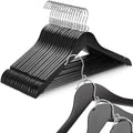 TOPIA HANGER Black Wooden Hangers 30 Pack, Space Saving Coat Hanger with 360° Swivel Cascading Loop Hook, Non Slip Pants Bar and Shoulder Notches for Camisole, Jacket, Suit, Clothes Hangers -CT74B30 by TOPIAHANGER