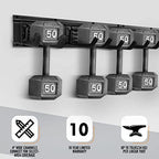 Garden Tool Storage Rack, Outdoor Power Tools Hangers for Garage Wall Organization with 6 assorted Multi-Purpose Hooks, Organizer Holders for Landscaping Equipment, Folding Chairs, Ladders etc. - Image 3